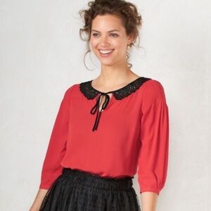 DISNEY Collection by LC Lauren Conrad Snow White Red Blouse